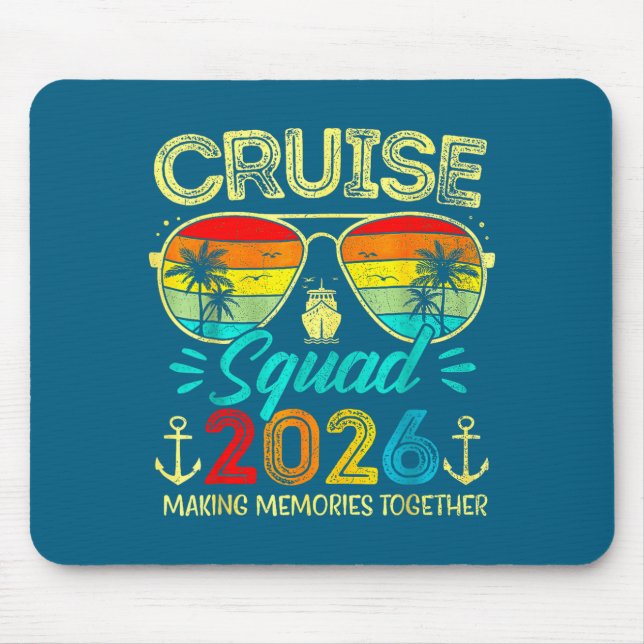 Alfombrilla De Ratón Cruise Squad 2026 Family Group Matching Summer Vac (Frente)