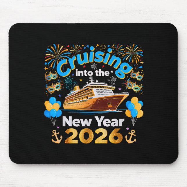 Alfombrilla De Ratón Cruising Into 2026 New Year’s Eve Cruise Vacation  (Frente)