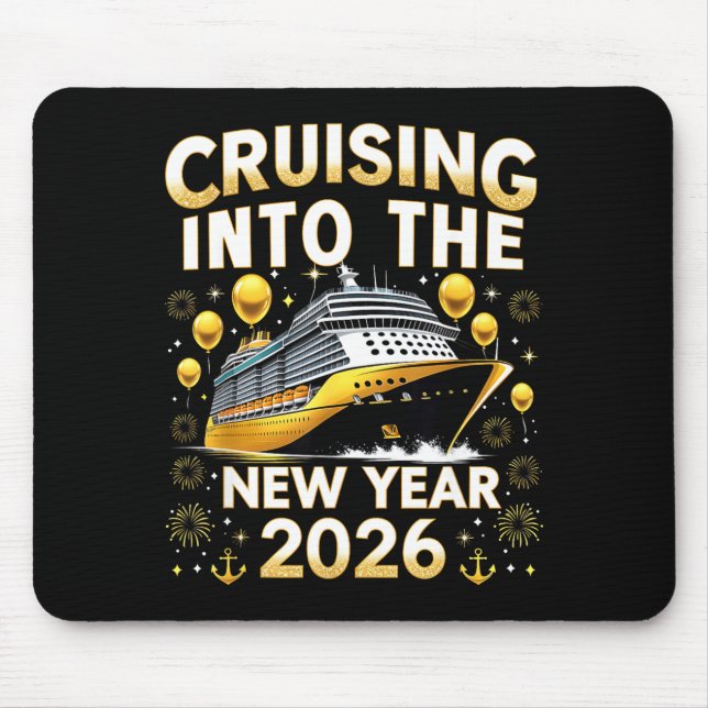 Alfombrilla De Ratón Cruising Into The New Year 2026 Cruise Party Gift  (Frente)