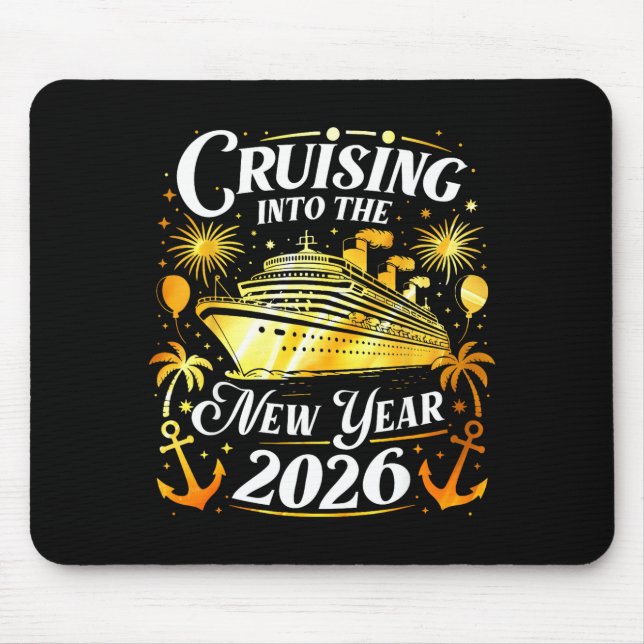 Alfombrilla De Ratón Cruising Into The New Year 2026 Happy New Year Fam (Frente)