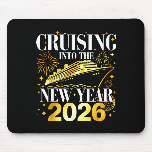 Alfombrilla De Ratón Cruising Into The New Year 2026 Happy New Year Fam (Frente)