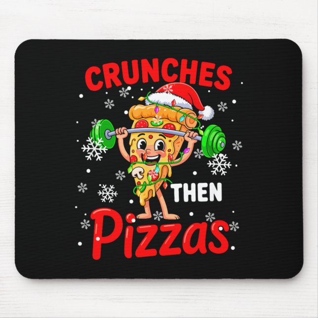 Alfombrilla De Ratón Crunches Then Zzas Xmas Santa Zza Weightlifting Gy (Frente)