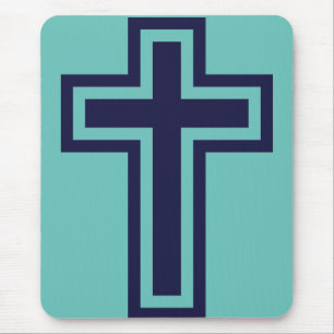 Alfombrilla De Ratón Cruz cristiana azul diferentes variantes