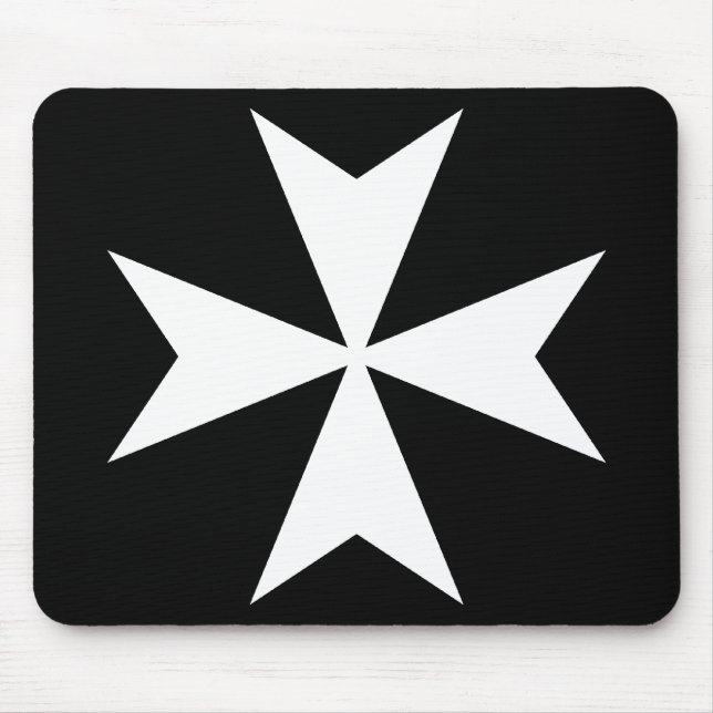 Alfombrilla De Ratón Cruz de Malta blanca (Frente)
