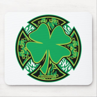 Alfombrilla De Ratón Cruz irlandesa del trébol