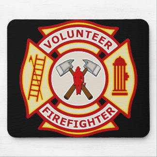 Alfombrilla De Ratón Cruz maltesa del bombero voluntario