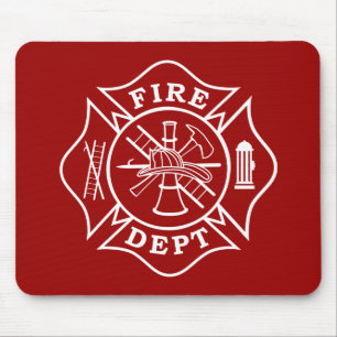 Alfombrilla De Ratón Cruz maltesa Mousepad del departamento del fuego