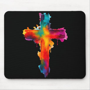 Alfombrilla De Ratón Cruz Religioso Cristiano Cree Bendita Fe Gr