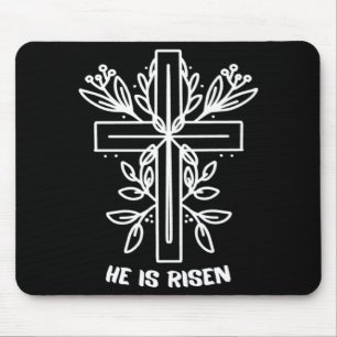 Alfombrilla De Ratón Cruz Resucitado Jesús Diseño De Fe Religiosa