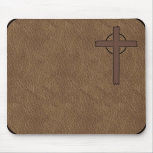 Alfombrilla De Ratón Cruz y MousePads CALIFICADO cuero