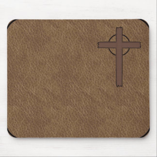 Alfombrilla De Ratón Cruz y MousePads CALIFICADO cuero