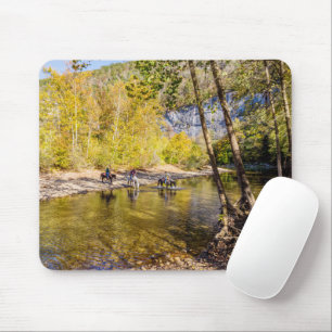 Alfombrilla De Ratón Cruzando El Río Búfalo Mousepad