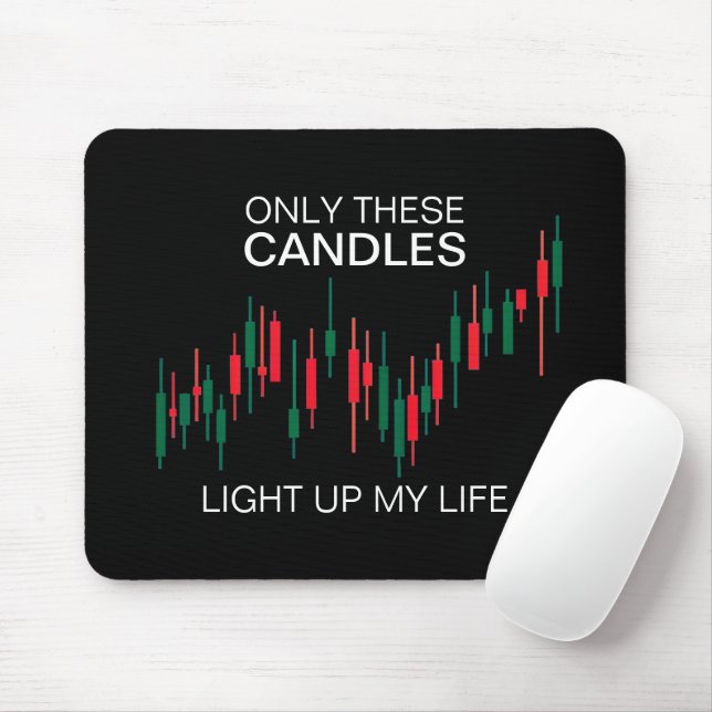 Alfombrilla De Ratón Crypto Candlesticks Personalizado (Con ratón)