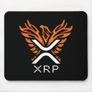Alfombrilla De Ratón Cryptocurrency XRP Naranja de criptografía Rising