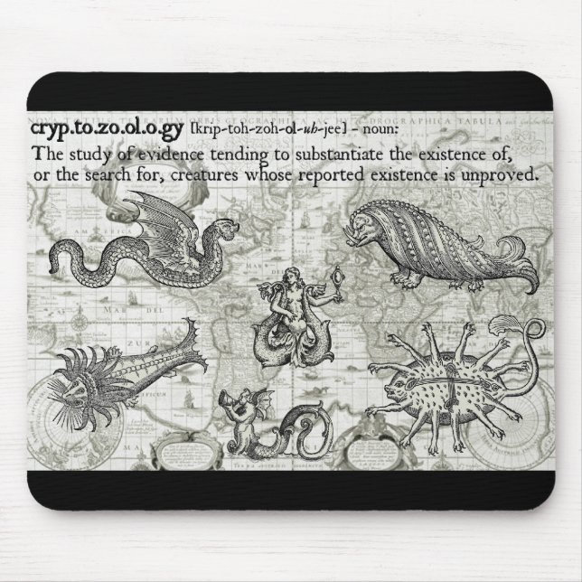 Alfombrilla De Ratón Cryptozoology antiguo Mousepad (Frente)