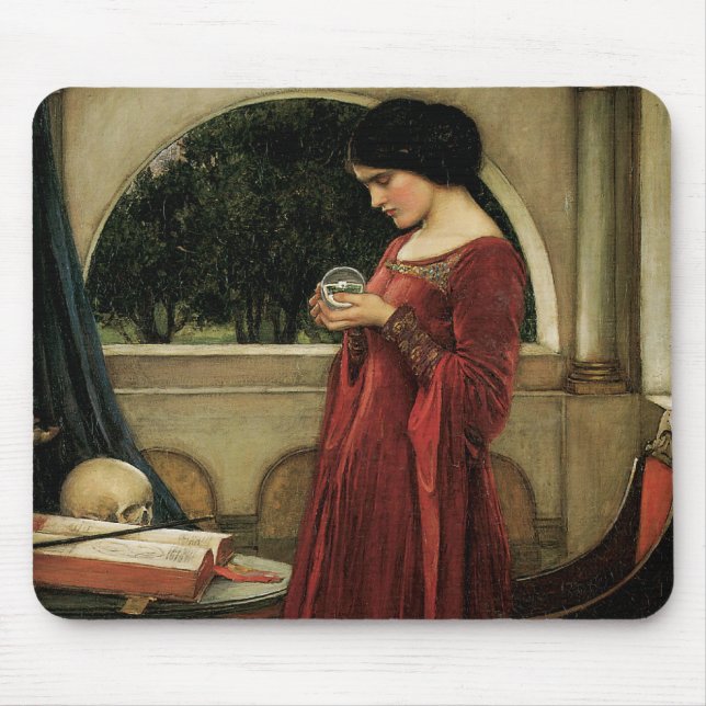 Alfombrilla De Ratón Crystal Ball por John William Waterhouse (Frente)