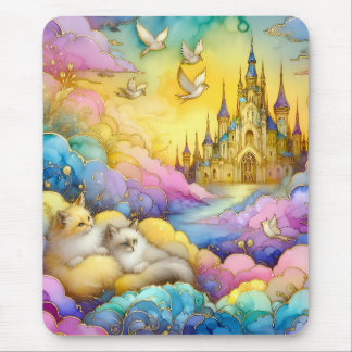 Alfombrilla De Ratón ~Crystal Castle Cloutens Kittens ~ Mousepad