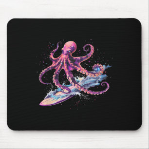 Alfombrilla De Ratón Cthulhu Pulpo Amante de Surf Monstruo Marino Océan