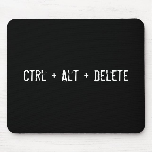 Alfombrilla De Ratón Ctrl + Alt + Borrar (Frente)