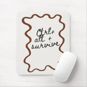 Alfombrilla De Ratón 'Ctrl + Alt + Sobrevivir' Regalo Divertido para Co