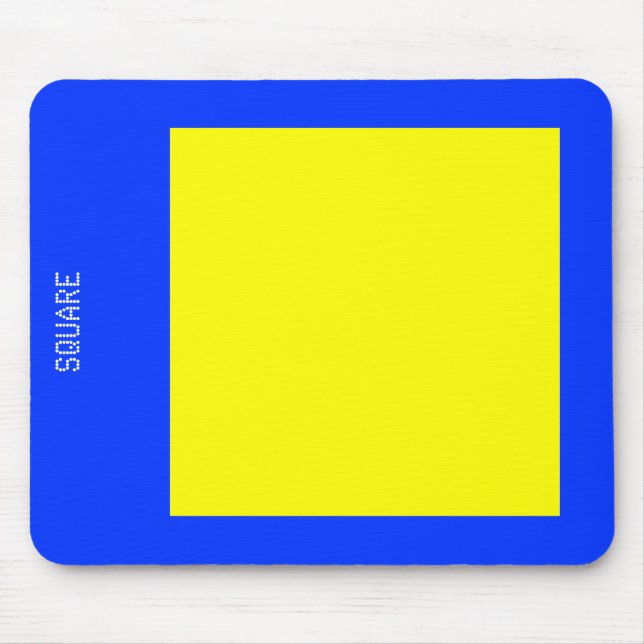 Alfombrilla De Ratón Cuadrado - Amarillo y azul (Frente)