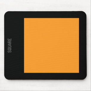 Alfombrilla De Ratón Cuadrado - Naranja ligero y negro