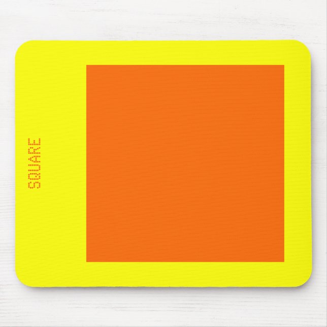 Alfombrilla De Ratón Cuadrado - Naranja y amarillo (Frente)