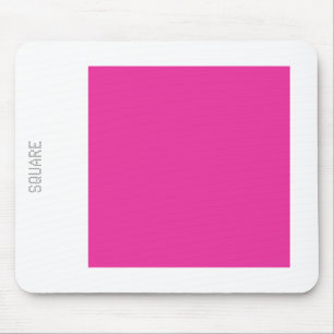 Alfombrilla De Ratón Cuadrado - Rosa profundo y blanco