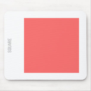 Alfombrilla De Ratón Cuadrado: rosa tropical y blanco