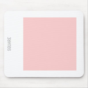 Alfombrilla De Ratón Cuadrado: rosa y blanco oscuro