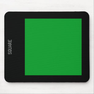 Alfombrilla De Ratón Cuadrado - Verde de hierba y Negro