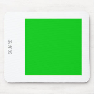 Alfombrilla De Ratón Cuadrado: verde de primavera y blanco
