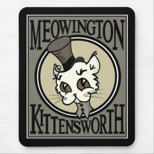 ALFOMBRILLA DE RATÓN CUADRADO VINTAJE ESTILO KITTY MOUSE CAT PAD