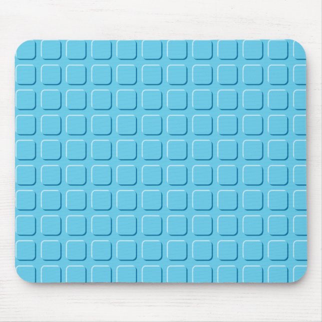 Alfombrilla De Ratón Cuadrados azules (Frente)