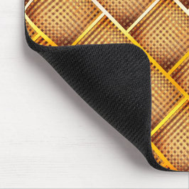 Alfombrilla De Ratón cuadrados naranja y ocre con lanzamiento abstracto