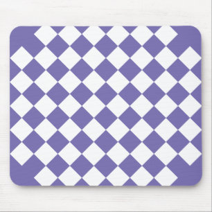 Alfombrilla De Ratón Cuadrados Retro Morados y Blancos Retro