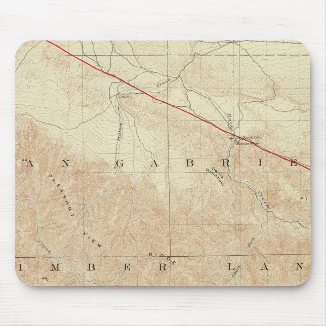 Alfombrilla De Ratón Cuadrángulo del Rock Creek que muestra el Rift de  (Frente)