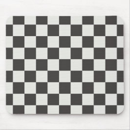Alfombrilla De Ratón Cuadrícula Moderna Carbón y Cuadro de Crema