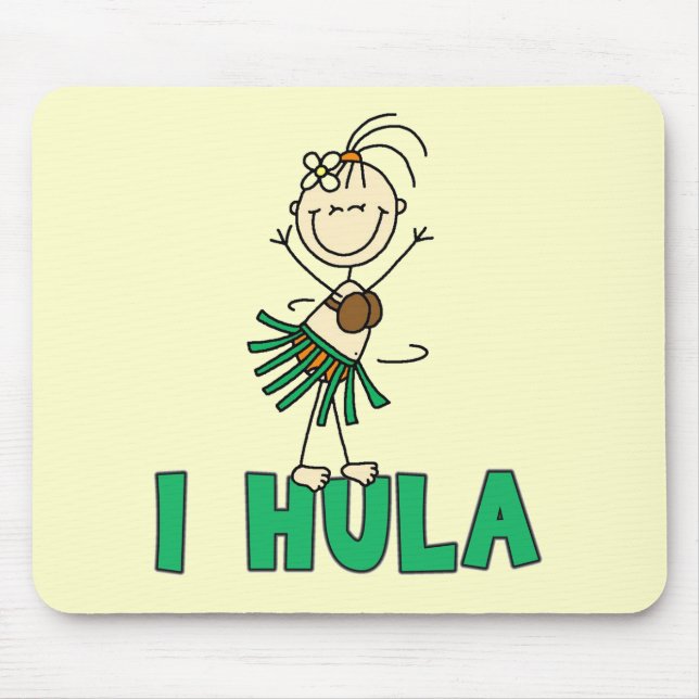 Alfombrilla De Ratón Cuadro camisetas y regalos del palillo de I Hula (Frente)