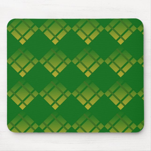 Alfombrilla De Ratón cuadros verdes (Frente)