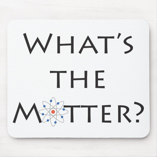 Alfombrilla De Ratón ¿Cuál es la materia? Blanco Mousepad de la (Frente)
