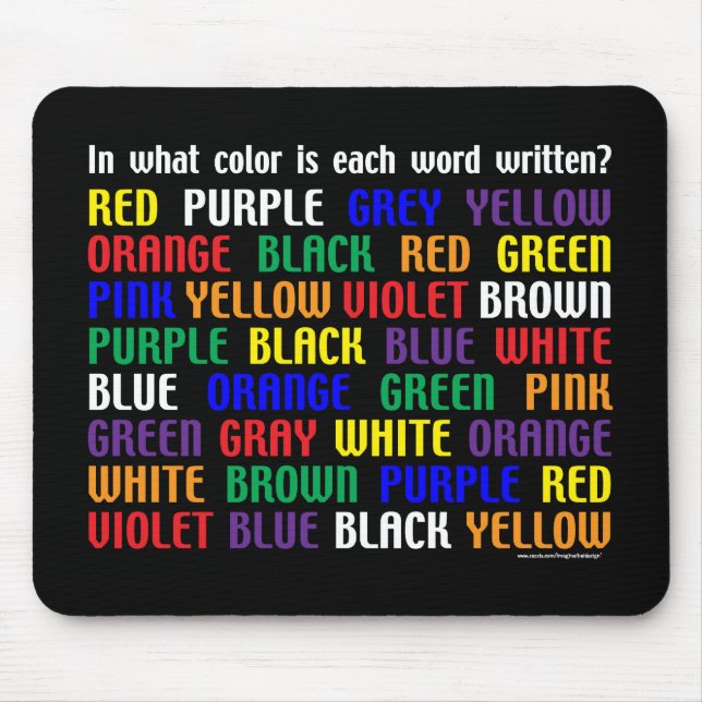 Alfombrilla De Ratón ¿Cuál es mi color? (Frente)