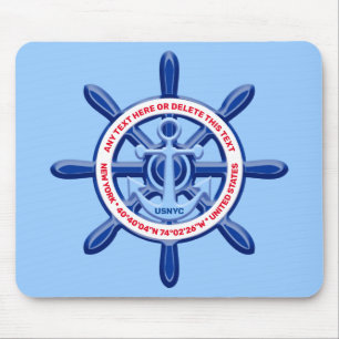 Alfombrilla De Ratón Cualquier puerto marítimo, buque, Personalizable d