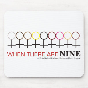 Alfombrilla De Ratón Cuando hay nueve jueces Ginsburg RBG cita