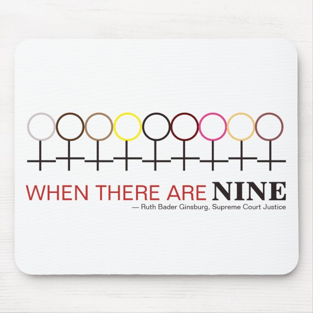Alfombrilla De Ratón Cuando hay nueve jueces Ginsburg RBG cita (Frente)