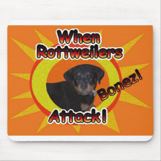 Alfombrilla De Ratón Cuando huesos del ataque de Rottweilers