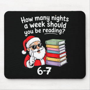 Alfombrilla De Ratón Cuántas Noches Leyendo Maestro 67 Navidad Seis S
