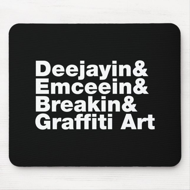 Alfombrilla De Ratón Cuatro elementos del hip hop (Frente)