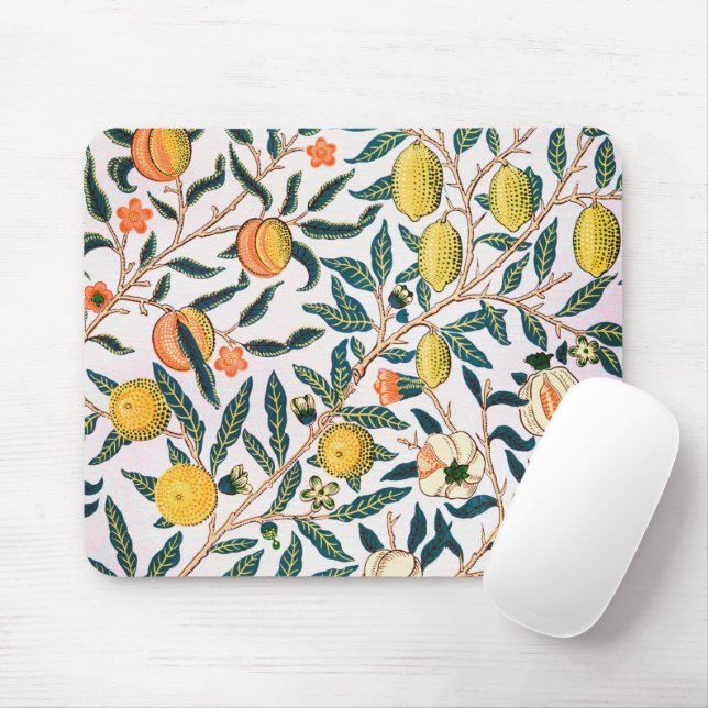 Alfombrilla De Ratón Cuatro frutas, William Morris (Con ratón)