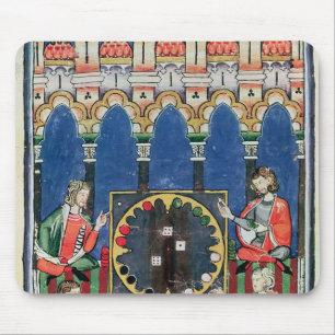 Alfombrilla De Ratón Cuatro jugadores árabes del backgammon